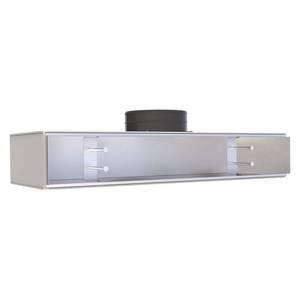 Difusor lineal de aluminio Tecnosystemi con aislamiento, conexión superior de pleno reducido, sistema completo de detención, 2 ranuras, forma rectangular, tornillos de mariposa - Product Image 1