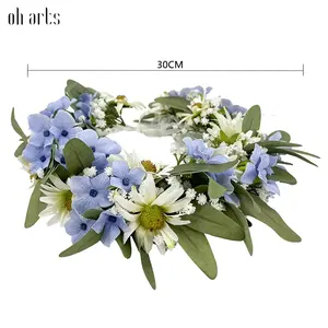 OH Arts Guirnalda de Flores de Rosa y Margarita Simuladas Personalizadas, Estilo Bosque de Hadas y Niña - Product Image 5