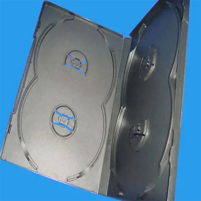 China Most Popular DVD Writer Case Black PP 14mm  Dvd Cases Bulk Blank 4 Disc DVD Box