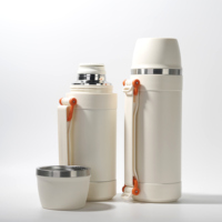 Termo al vacío para mujer, botella de agua deportiva con mango, para viajes al aire libre, 1.2L/2.2L, precio de fábrica