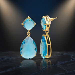 ต่างหูเงินแท้ประดับเพชรซิคอนทรงหยดน้ำ งานแฮนด์เมด รุ่นใหม่ล่าสุด - Product Image 3