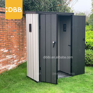 Armoire verticale de jardin personnalisée de 6 pieds Boîte de rangement durable à double <span class=keywords><strong>porte</strong></span> en bois composite facile à assembler pour produits chimiques de piscine - Product Image 4