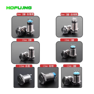 8mm 10mm <b>Waterproof</b> Momentary Push Button <b>Switch</b> Self-Locking High Head IP65 Two-Pin No <b>Light</b> 1NO Combination - Product Image 6
