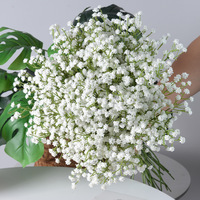 Fleur de gypsophile artificielle en colle souple faite à la main, décoration de mariage, étoiles, toucher doux, caoutchouc, à tenir en main