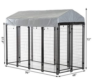 Köpek kulübesi modüler kutu kulübesi kaynaklı hayvan muhafaza orta büyük köpek irkları ve evcil hayvanlar sandık - Product Image 5