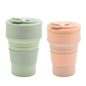 Gobelet à café pliable en plastique portable, bouteille d'eau rétractable légère pour les voyages - Product Image 1