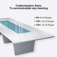 Table de conférence moderne ZITAI pour 8 personnes, 18 places, salle de réunion, tables et chaises de salle de conférence