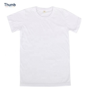 High Quality <b>Men's</b> Clothing White Polyester T Shirt Short Sleeve and Multi Color for Sublimation Printing Made in Thailand - Product Image 1