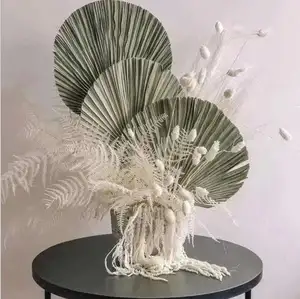 Vente en gros de feuilles de <span class=keywords><strong>palmier</strong></span> séchées tropicales naturelles fleurs éternelles <span class=keywords><strong>éventail</strong></span> de feuilles de <span class=keywords><strong>palmier</strong></span> séchées pour la décoration de la maison de mariage - Product Image 1