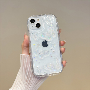Funda Transparente con Brillantina de Mariposas para Samsung Galaxy A37/A57/A27/A17, Funda Protectora de TPU Suave Antigolpes y Antihuellas para Teléfono Móvil - Product Image 4