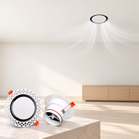 Diffuseur d'air rond sans cadre minimaliste moderne pour plafond dissimulé, idéal pour les intérieurs de maisons de luxe