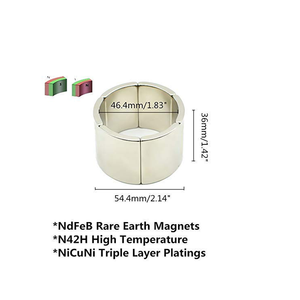 באלין מותאם אישית גודל חזק מגנטי N35 N38 N52 <span class=keywords><strong>Arc</strong></span> צורת קטע קשת מנוע Neodymium מגנטים N52 <span class=keywords><strong>Arc</strong></span> עבור מנוע גנרטור - Product Image 6
