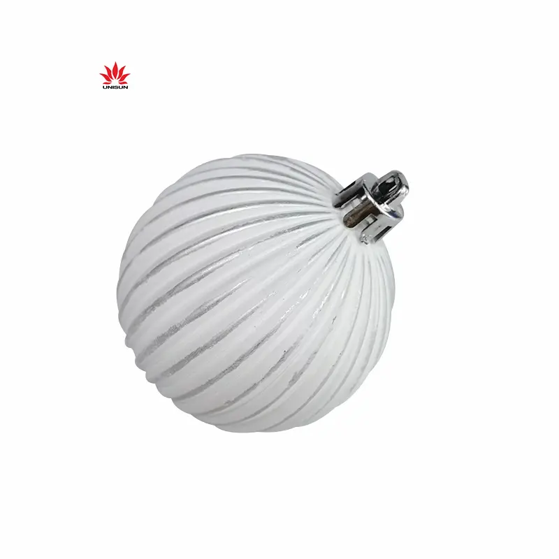 Vente en gros de boule brillante de décoration de Noël de 60mm prête à expédier pour la fête grande boule de Noël en plastique Bola de navidad