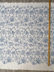Tissu en polyester, <span class=keywords><strong>coton</strong></span> et <span class=keywords><strong>lin</strong></span> avec broderie florale de couleur contrastée, largeur 140 cm, pour robe cheongsam, sac - Product Image 6