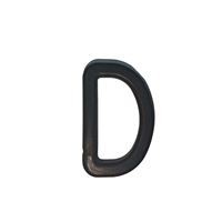 Anillo en D de POM Negro Resistente, Fuerte y Seguro, Accesorio Impermeable para Mochila, Equipaje, Bolsa, Tamaño Pequeño