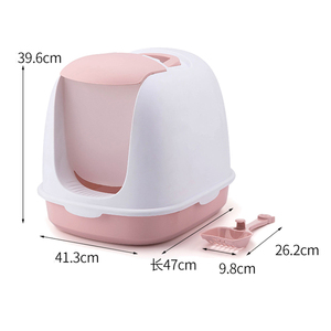 Geschlossene Haustier Toilette Großhandel Kunststoff Katze Sand Box Verhindern Sie Spritzer und Geruch Katze Katzen toilette - Product Image 6