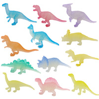 Juguete de Dinosaurio Luminoso de Simulación Personalizado, Modelo de Tiranosaurio Rex de Goma Suave Luminosa, Venta al Por Mayor