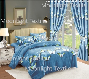 Ensemble de literie de style africain, 6 pièces, polyester, imprimé de fleurs rouges, pour mariage - Product Image 3