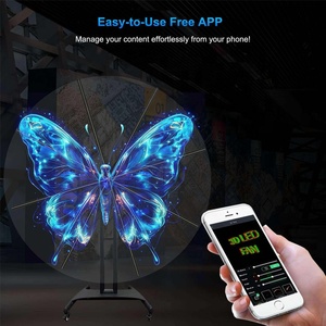 Nhà Máy Cung Cấp Ngoài Trời 65Cm Thiết Bị Quảng Cáo Nối 3D Holographic Hiển Thị Máy Chiếu Hologram Fan Hiển Thị Kỹ Thuật Số - Product Image 5