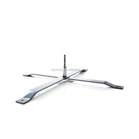 Support de bannière en acier métallique pour sol dur, base croisée fixe pour bannière volante