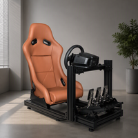 Siège EDDYSTAR en PU noir universel pour simulateur de course en fibre de carbone, siège de jeu et de bureau, imperméable, utilisation hors route uniquement
