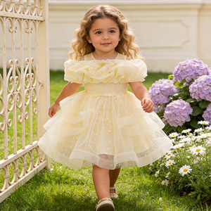 <span class=keywords><strong>Robe</strong></span> de fête d'anniversaire pour enfants MQATZ, 2 ans, sans manches, col rond, longueur genoux, volants, paillettes, <span class=keywords><strong>robe</strong></span> de princesse - Product Image 6