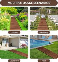 Promenades de jardin décoratives en bois de 12 pieds, chemin extérieur résistant aux intempéries pour jardin, plage, mariage