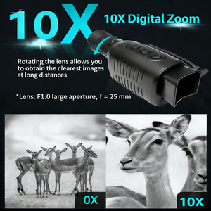Telescopio Digitale Monoculare per Visione Notturna a Infrarossi, Completamente Nero, con Zoom 10x, per Uso Diurno e Notturno, da Produttori Originali - Product Image 3