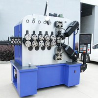 Machine à fabriquer et à bobiner des ressorts à 6 axes, commande CNC8680 PLC, entraînement par moteur, 3-8 mm, fonctionnement facile