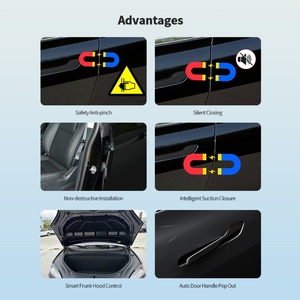 Système de porte à fermeture douce silencieuse à aspiration électrique automatique EASYGUARD, anti-pincement, compatible avec Tesla Model 3/Model Y 2019+ - Product Image 2