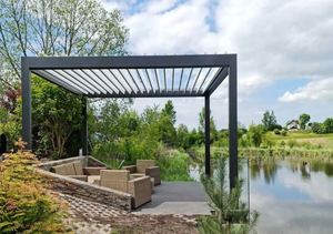 Pérgola eléctrica impermeable <span class=keywords><strong>para</strong></span> exteriores, hoja de persiana <span class=keywords><strong>para</strong></span> techo, con Motor IP65 - Product Image 4
