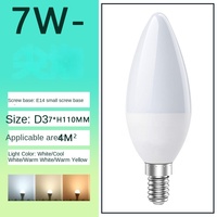 Ampoules LED Candelabra E12 5W 450 Lumens Blanc Chaud Lumières de Chandelier Type Bougie Petite Base Aluminium 80 CRI 50000 Heures