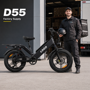 จักรยานบรรทุกไฟฟ้า D55 48V ยางอ้วน 20 นิ้ว เบรกดิสก์ โครงอะลูมิเนียม ระยะทางไกล สำหรับเดินทาง - Product Image 1