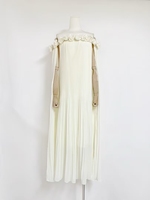Haut de gamme fée robe de soirée 2025 printemps femme Sexy une épaule en trois dimensions fleur rosée dos pression robe plissée