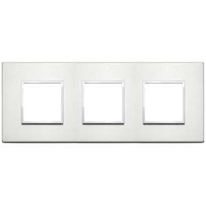 Aluminum <b>Wall</b> Switch <b>Plate</b> 3 Gang 24mm Length 9.7cm Width 1.7cm Height Bright Finish - Product Image 1