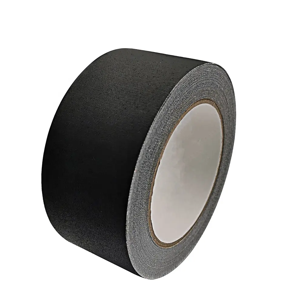 La costumbre profesional adhesivo fuerte no residuos tela mate de servicio pesado negro cinta adhesiva