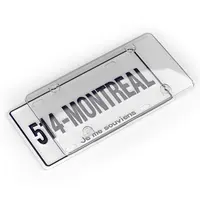 Cubierta de placa de números para marco de protección, cubierta de placa personalizada de plástico transparente, azul y negro, talla de EE. UU., PS