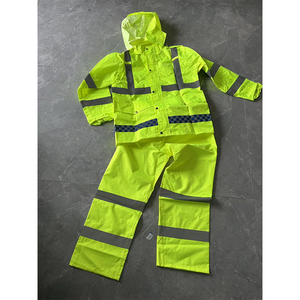 Ensemble de vêtements de travail pour le cyclisme en extérieur DF, veste et pantalon réfléchissants de type split pour une protection contre les fortes pluies - Product Image 1