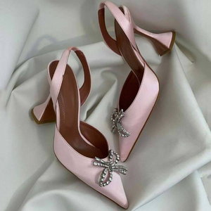 Sandalias de Tacón Alto Plateadas con Punta en Pico para Mujer, Diseño Sexy de Tacones, Ligeras, de PU, para Primavera/Verano - Product Image 5