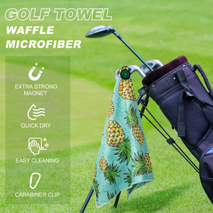Serviette de golf à motif gaufré sur mesure en microfibre, fabrication tout-en-un avec avantage de chaîne d'approvisionnement complète - Product Image 3