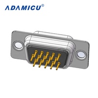 Connecteur électronique D-Sub DB15 Dip Straight PCB Termination Femelle VGA Connecteur D à 15 broches avec courant nominal 2A Matériau de contact en laiton