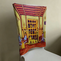 Housses de dossier de chaise et bandeaux de chaise imprimés en 3D, personnalisables avec logo et design éthiopien, pour mariages et salons professionnels, vente en gros