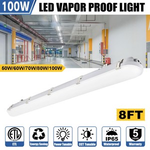 Luminaria LED Hermética IP65 de 25W, 50W, 100W, 2FT/4FT/8FT, de PC, con Garantía de 5 Años, Regulable AC 0-10V, Alto CRI 80, Envío desde Almacén en EE. UU. - Product Image 2