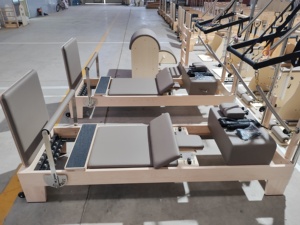 Tour <span class=keywords><strong>de</strong></span> Pilates en bois d'érable, réglable, multifonctionnelle, écologique et durable, pour usage domestique et en studio - Product Image 5