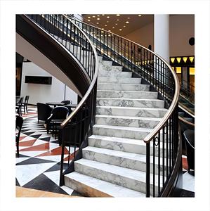 Prezzo di fabbrica unico marmo modellato gradini curvo scala interna scala