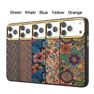 เคสโทรศัพท์แบบแม่เหล็กไร้สายลายดอกไม้และใบไม้สไตล์ทรอปิคอลวินเทจ ทำจากไม้ก๊อก ใช้ได้กับ Apple ซีรีส์ 18/17/16/15 - Product Image 4