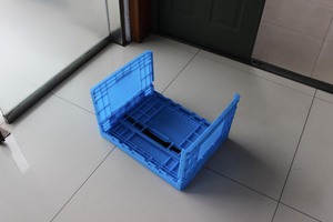 NEXARA Caisse en maille ventilée en plastique robuste Boîte de rangement solide et durable Caisse logistique pliable et empilable pour fruits et légumes - Product Image 3