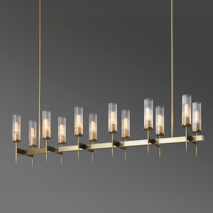 Nuevo diseño Jonathan Browning Light Brass Lighting Lámpara colgante moderna de cristal <span class=keywords><strong>Alouette</strong></span> Candelabro de estilo americano para comedor - Product Image 4
