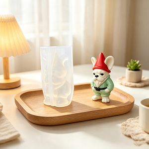 Moule en silicone platine Mini <span class=keywords><strong>Bouledogue</strong></span> Français sans BPA, qualité alimentaire, pour DIY bonbons, <span class=keywords><strong>chocolat</strong></span>, bougies, résine, savon, logo personnalisé, ODM - Product Image 4