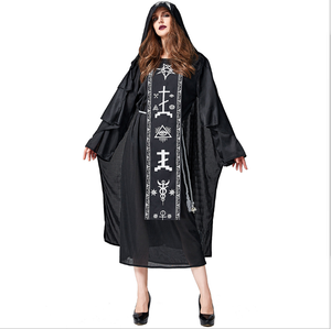 Costume d'halloween à 2 faces pour adultes, en tissu roulettes, Robe magicien de cour européenne, Vampire, Satan - Product Image 2